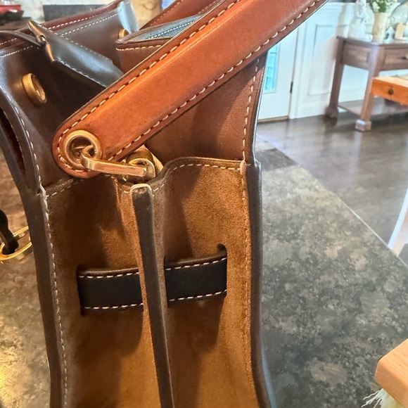 TORY BURCH MEDIUM RADZIWILL LEE BLACK LEATHER DOUBLE BAG - Picture 3 of 10